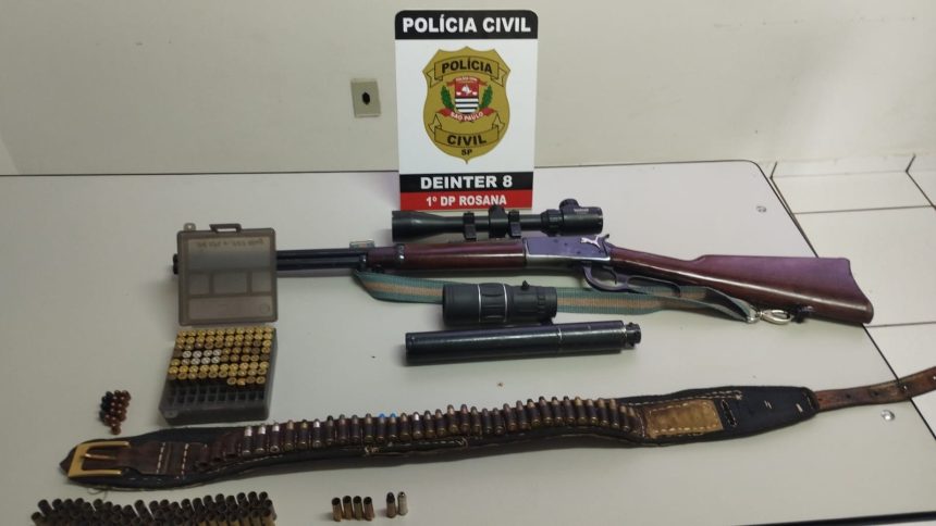 armas-e-municoes-sao-apreendidas-em-casa-de-suspeito-de-violencia-domestica,-em-rosana